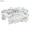 Stauraumbett mit Schreibtisch und LED-Beleuchtung Produktbild-Vorschau 4