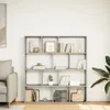 vidaXL Knihovna betonová šedá 132x29x141,5 cm materiál na Náhled obrázku produktu 3