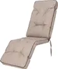 A beige lounge chair cushion with tufting and black trim, shown against a white background. Produktbild-Vorschau