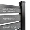 Floordirekt WPC Sichtschutzzaun Elba 180x180 cm Anthrazit, Produktbild-Vorschau 3