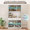 COSTWAY Mobile da cucina in legno, credenza con 2 prese Anteprima dell’immagine prodotto 6