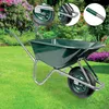 Matrix Schubkarre 100l 250kg Luftrad Kunststoffwanne grün Produktbild-Vorschau 3