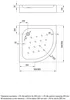 Deante STANDARD NEW piatto doccia semicircolare 80x80 mm, Anteprima dell’immagine prodotto 4