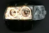 Rückansicht von Für VW T4 IV ab 1996-2003 Angel Eyes Scheinwerfer Schwarz LINKS + RECHTS mit Fokus auf Befestigungselemente Náhled obrázku produktu