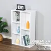 Bibliothèque, Étagère sur pied en MDF blanc avec 5 Voir les images du produit 3