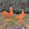 Rost Deko Hahn und Henne - ein charmantes Paar für Haus und Produktbild-Vorschau 2