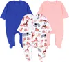 TupTam Baby Mädchen Schlafstrampler mit Fuß 3er Pack, Produktbild-Vorschau 1