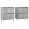 vidaXL Credenze 2 pezzi. Materiale a base di legno grigio Anteprima dell’immagine prodotto 2
