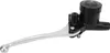 A motorcycle brake master cylinder with a silver lever and a black reservoir, isolated on a white background. Voir les images du produit