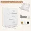COSTWAY Nachttisch mit Ladestation, Nachtschrank mit 3 Produktbild-Vorschau 3