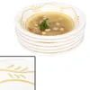 6x Wald ocker Suppenteller 400ml tiefe Teller Pasta Salat Produktbild-Vorschau 2