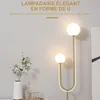 HOMCOM Metall-Stehlampe. Goldene Wohnzimmer-Stehlampe mit 2 Produktbild-Vorschau 6