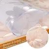 Tischschutz  90x100cm  Tischdecke Weiß FLOKY Blume mattiert Produktbild-Vorschau 3