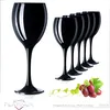 PLATINUX Schwarze Weingläser aus Glas Wasserglas Set 6 Produktbild-Vorschau 7