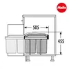 Hailo Küchen-Abfalleimer AS Tandem, 2-teilig, Teilauszug, Produktbild-Vorschau 7