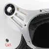 Casco jet CMX - casco scooter Pepper bianco lucido + pelle Anteprima dell’immagine prodotto 6