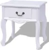 noční stolek vidaXL White MDF Náhled obrázku produktu 4