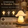LED Porzellan Steinpilz Weiß klein Herbstdeko Dekofigur Produktbild-Vorschau 3