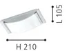 Wasao 1 luce LED da parete e soffitto 510lm cromo, bianco Anteprima dell’immagine prodotto 4