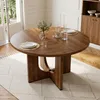 AIORBER Runder Esstisch 120 cm Holzoptik Design-Tisch Produktbild-Vorschau 3
