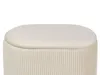 BELIANI Pouf Hellbeige Samtstoff Plissiert Oval mit Produktbild-Vorschau 6