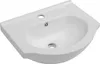 A white ceramic sink with a faucet hole and drain. Podgląd zdjęcia produktu
