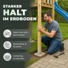 Novatool 4x Einschlagbodenhülsen-Set H-Form 91x91x600 mm, Produktbild-Vorschau 2