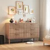 Cassettiera a 6 cassetti in legno naturale, design moderno Anteprima dell’immagine prodotto 1