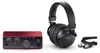 A red audio interface and black headphones are displayed on a white background. Podgląd zdjęcia produktu
