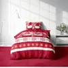 4 teilig Winter Bettwäsche 135x200 cm Wichtel kariert rot Produktbild-Vorschau 2