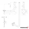 PremiumX 30cm Wandhalter 120cm Mast Ø 38mm mit Schellen Produktbild-Vorschau 3