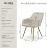 tectake® Esszimmerstuhl Marilyn gepolstert, in Samtoptik, Produktbild-Vorschau 6