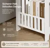 Tavolino da salotto, comodino, tavolino in legno bianco Anteprima dell’immagine prodotto 2