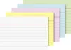 A stack of colored index cards, fanned out. Produktbild-Vorschau