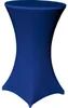 Stehtisch Husse Blau Ø 80 cm mit Fußlaschen Stretch Produktbild-Vorschau 1