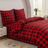 Komplet Pościeli CZERWONA Krata drwala 140x200 z 2 Podgląd zdjęcia produktu 8