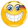 younikat Mauspad mit Smile-Motiv I Ø 22 cm rund I Happy Produktbild-Vorschau 1
