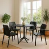 Tavolo da giardino VORTIVO Ø60 cm rotondo, nero, resistente Anteprima dell’immagine prodotto 6
