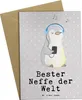 Mr. & Mrs. Panda Klappkarte Pinguin Bester Neffe der Welt - Produktbild-Vorschau 1