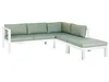 BELIANI Lounge Set Weiß Aluminium mit Auflagen Grün Stoff Produktbild-Vorschau 7