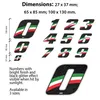 Aufkleber Rennnummer für Motorrad "4" Trikolore 65 x 85 mm Produktbild-Vorschau 2
