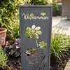 Gartenstecker Willkommen H83cm Stele Grau Betonoptik Produktbild-Vorschau 3