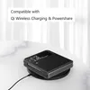A black phone case is shown on a wireless charger on a table. Náhľad obrázku produktu