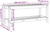 vidaXL Gartenbank Schwarz 108x35x45 cm Massivholz Kiefer Produktbild-Vorschau 7