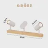 ZMH Plafonnier Blanc Spot de plafond 3 flammes en bois Voir les images du produit 8