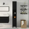 vidaXL Armadietto da bagno con porta in rovere nero 30 x 30 Anteprima dell’immagine prodotto 3