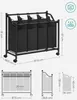 SONGMICS koš na prádlo 4×35 l, černý Náhled obrázku produktu 4