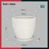 KOTARBAU® Pflanzentopf mit Untersetzer Weiß ⌀ 38 cm Höhe: Produktbild-Vorschau 7