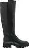 A black leather boot on a white background. Produktbild-Vorschau