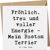Mr. & Mrs. Panda Klappkarte Spruch Boston Terrier Freude - Produktbild-Vorschau 1